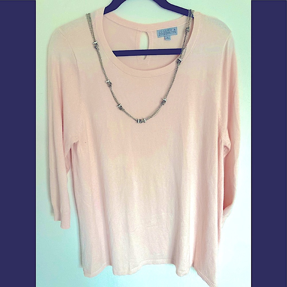 ❤️JOSEPH A SZ L PINK LIGHT WEIGHT TUNIC SWEATER